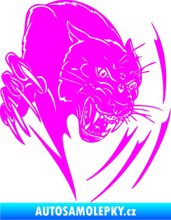 Samolepka Predators 111 pravá puma Fluorescentní růžová