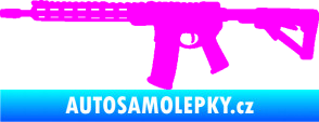 Samolepka Samopal 007 levá Fluorescentní růžová