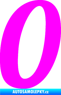 Samolepka Startovní číslo 0 typ 3 Fluorescentní růžová