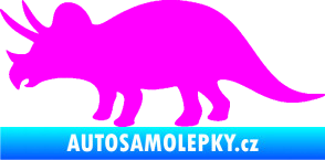 Samolepka Triceratops 001 levá Fluorescentní růžová