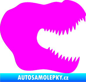 Samolepka Tyrannosaurus Rex lebka 001 pravá Fluorescentní růžová
