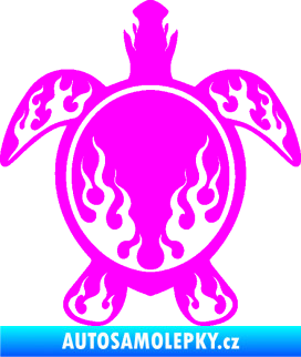 Samolepka Želva 008 Fluorescentní růžová
