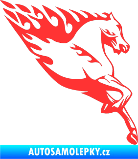Samolepka Animal flames 002 pravá kůň světle červená