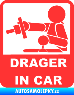 Samolepka Drager in car 004 světle červená