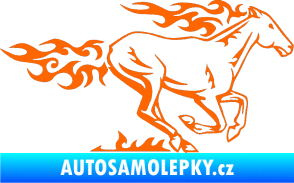 Samolepka Animal flames 004 pravá kůň Fluorescentní oranžová