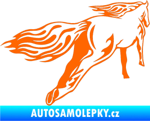 Samolepka Animal flames 009 pravá kůň Fluorescentní oranžová