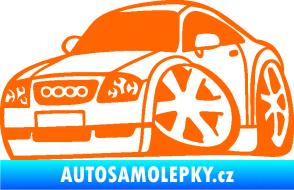 Samolepka Audi TT karikatura levá Fluorescentní oranžová