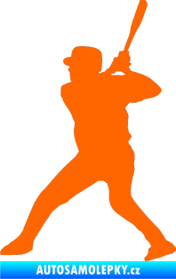 Samolepka Baseball 003 levá Fluorescentní oranžová