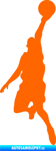 Samolepka Basketbal 004 pravá Fluorescentní oranžová