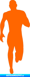 Samolepka Běžec 005 pravá Fluorescentní oranžová