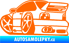 Samolepka BMW e46 karikatura levá Fluorescentní oranžová