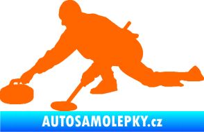 Samolepka Curling 003 levá Fluorescentní oranžová