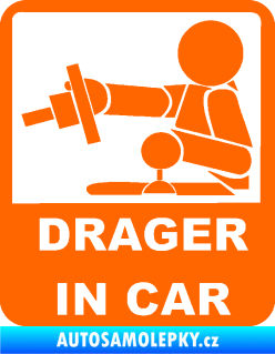 Samolepka Drager in car 004 Fluorescentní oranžová