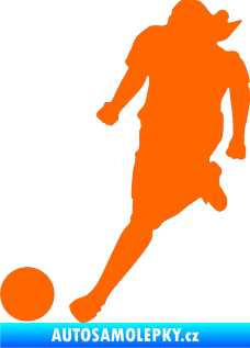 Samolepka Fotbalista 003 levá Fluorescentní oranžová