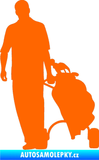 Samolepka Golfista 009 levá Fluorescentní oranžová