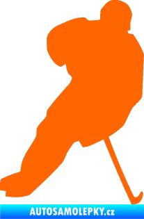 Samolepka Hokejista 003 pravá Fluorescentní oranžová