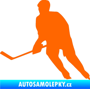 Samolepka Hokejista 013 levá Fluorescentní oranžová