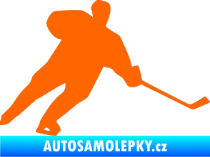 Samolepka Hokejista 014 pravá Fluorescentní oranžová