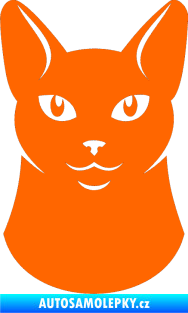 Samolepka Kočka 005 levá Fluorescentní oranžová