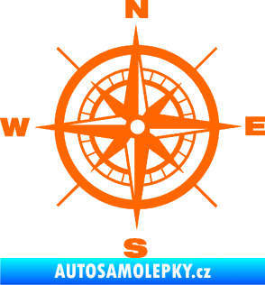 Samolepka Kompas 001 Fluorescentní oranžová
