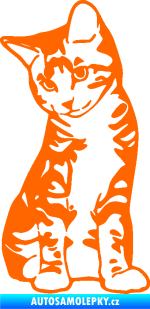 Samolepka Koťátko 006 levá Fluorescentní oranžová