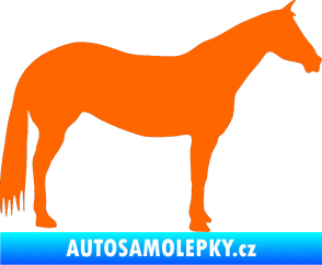 Samolepka Kůň 007 pravá Fluorescentní oranžová