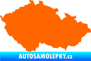 Samolepka Mapa České republiky 001  Fluorescentní oranžová