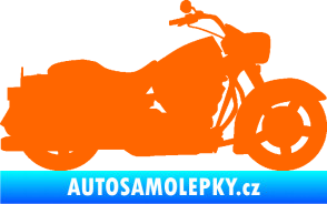 Samolepka Motorka 045 pravá Harley Davidson Fluorescentní oranžová