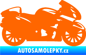 Samolepka Motorka 048 pravá silniční Fluorescentní oranžová
