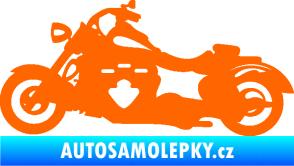 Samolepka Motorka 056 levá Fluorescentní oranžová