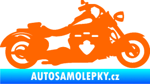 Samolepka Motorka 056 pravá Fluorescentní oranžová