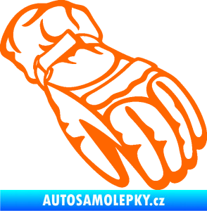 Samolepka Motorkářské rukavice 003 pravá Fluorescentní oranžová