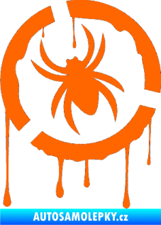 Samolepka Pavouk 001  levá Fluorescentní oranžová