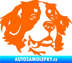 Samolepka Pes 131 pravá bernský salašnický pes Fluorescentní oranžová