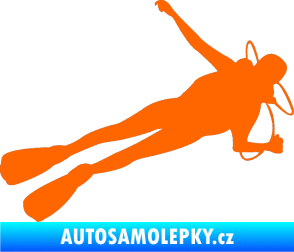 Samolepka Potápěč 004 pravá Fluorescentní oranžová