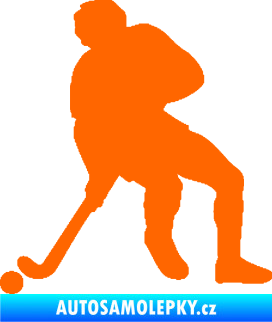 Samolepka Pozemní hokej 001 levá Fluorescentní oranžová
