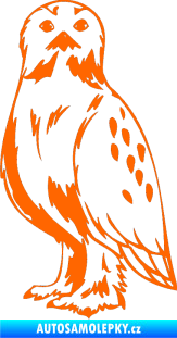 Samolepka Predators 061 levá sova Fluorescentní oranžová