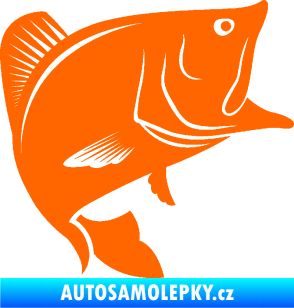 Samolepka Ryba 009 pravá Fluorescentní oranžová