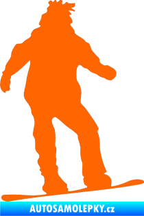 Samolepka Snowboard 008 levá Fluorescentní oranžová