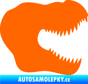Samolepka Tyrannosaurus Rex lebka 001 pravá Fluorescentní oranžová