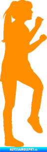 Samolepka Aerobik 001 pravá cvičitelka oranžová