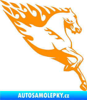 Samolepka Animal flames 002 pravá kůň oranžová