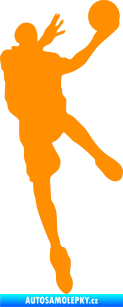 Samolepka Basketbal 006 pravá oranžová