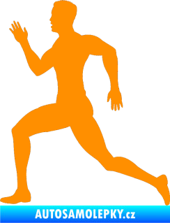 Samolepka Běžec 003 levá oranžová