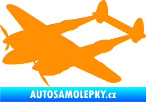 Samolepka Bombardovací letoun Lockheed  P38 lighting levá oranžová