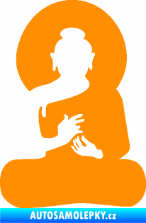 Samolepka Budha 001 silueta oranžová