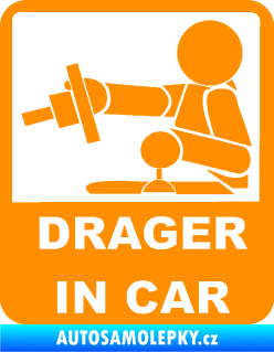 Samolepka Drager in car 004 oranžová