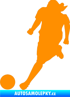 Samolepka Fotbalista 003 levá oranžová