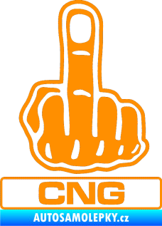 Samolepka Fuck off CNG oranžová
