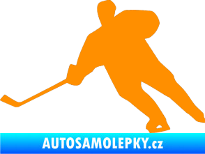 Samolepka Hokejista 014 levá oranžová